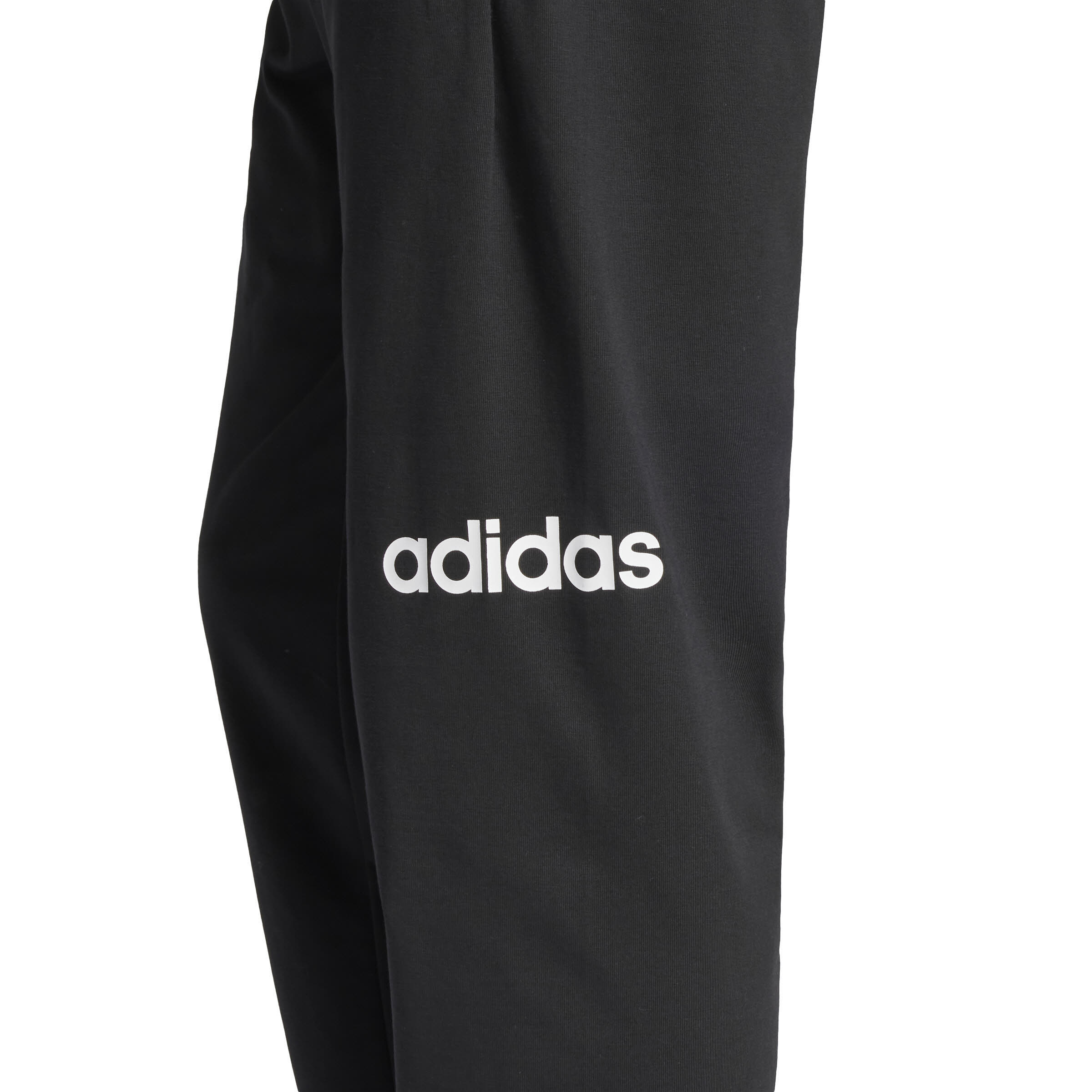 adidas Essentials Linear Single Jersey Hose Jogginghose Herren schwarz