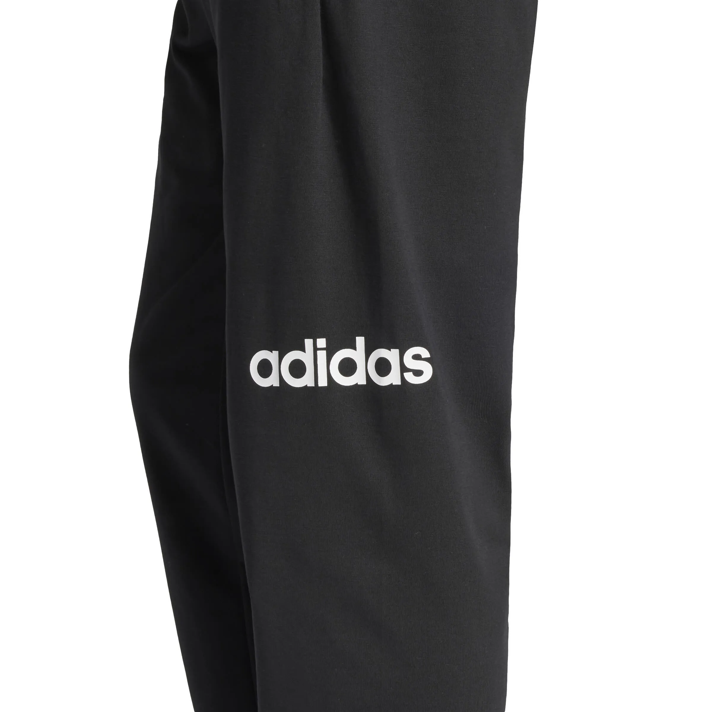 adidas Essentials Linear Single Jersey Hose Jogginghose Herren schwarz