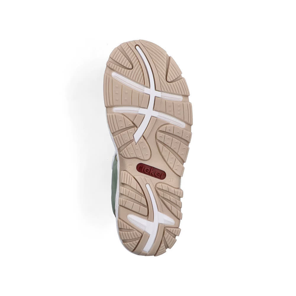 Rieker FSK Damen Sandalen Trekkingsandalen beige/grün/blau