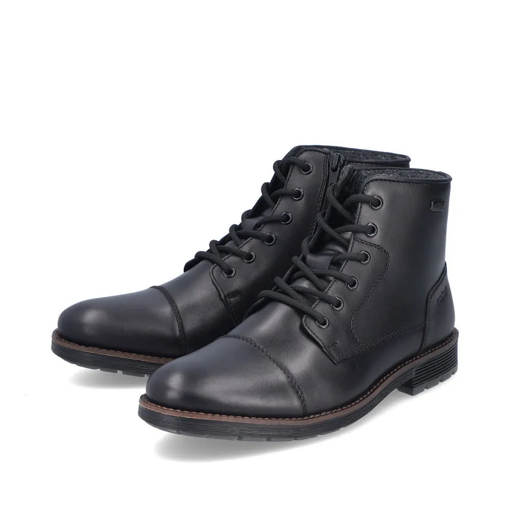 Rieker Schnürstiefel Herren Freizeitstiefel Stiefelette schwarz