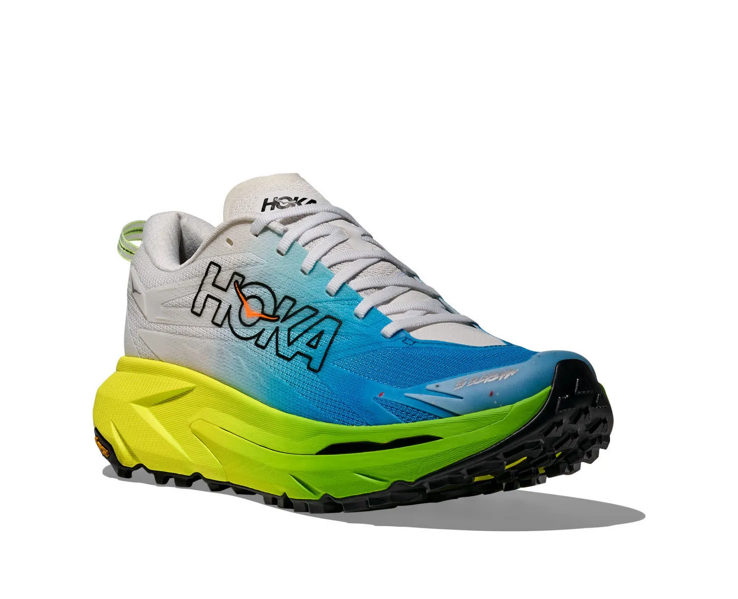 Hoka Mafate 5 Herren Trailrunningschuhe Laufschuhe blau/weiß/gelb