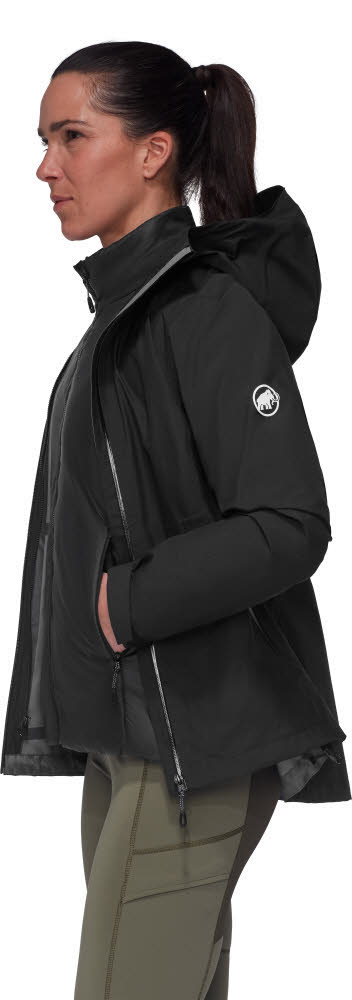 Mammut Alto Light 3 in 1 HS Hooded Jacket Kombijacke Freizeitjacke wasserdicht schwarz