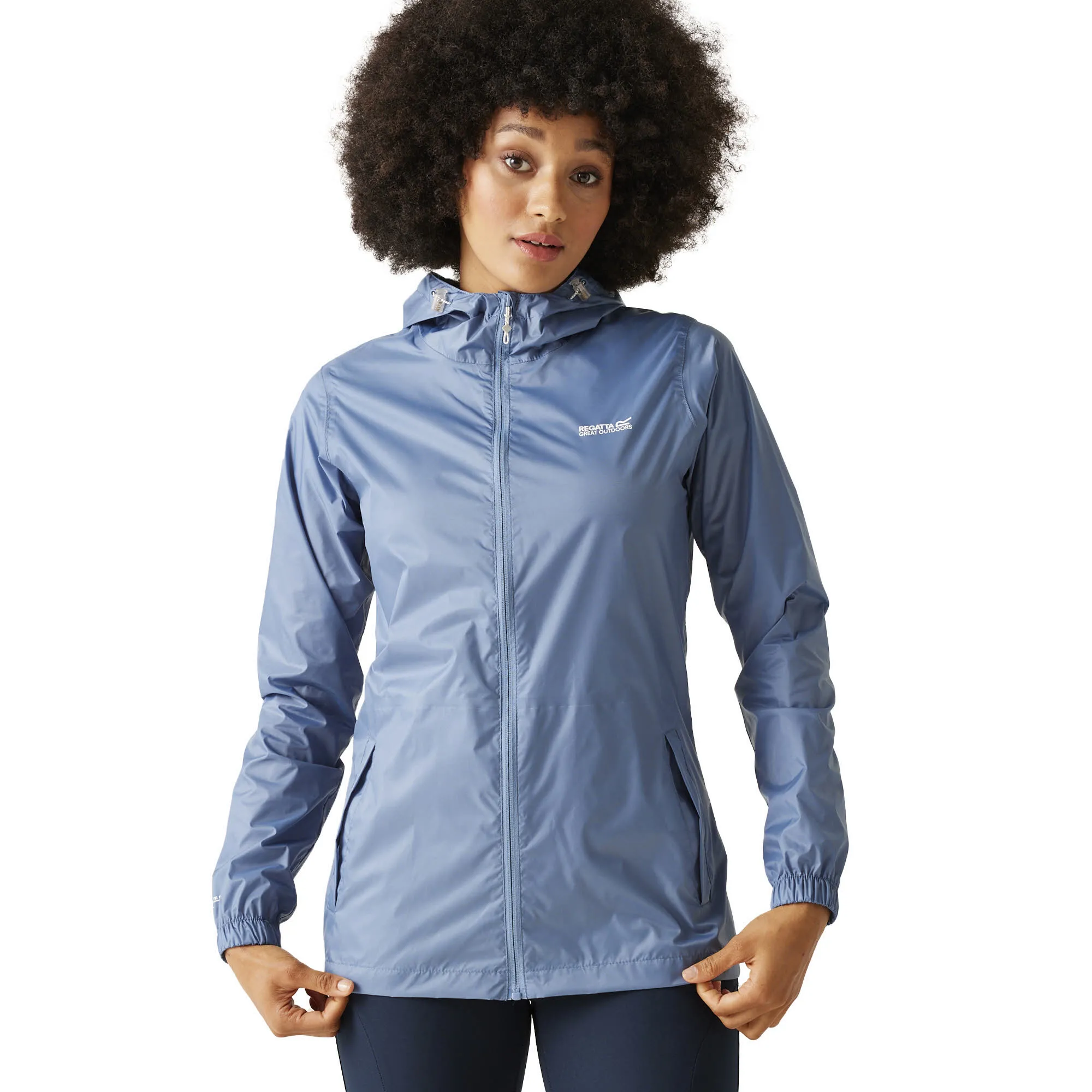 REGATTA Damen Pack It Jacke III Regenjacke packbar hellblau