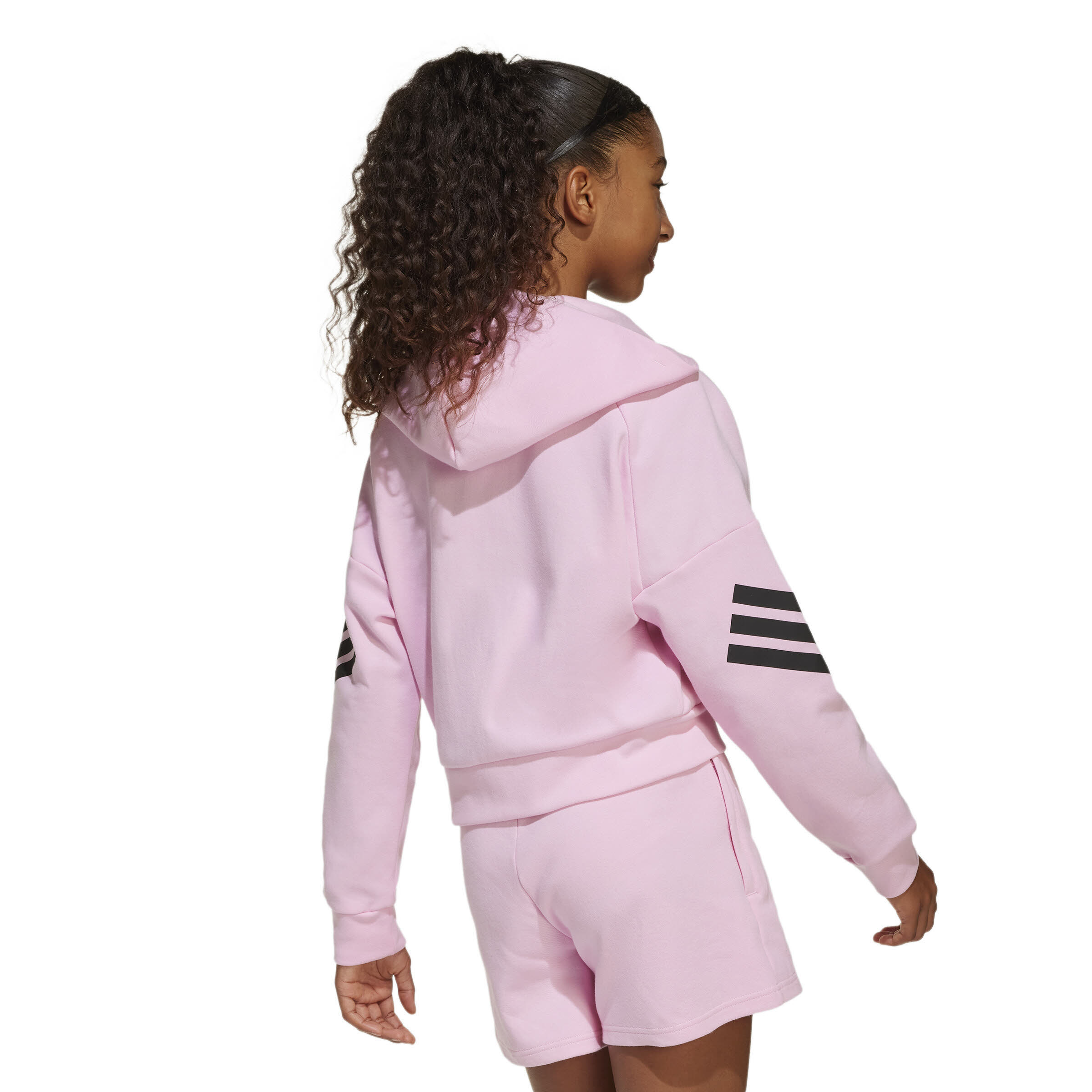 adidas Future Icons 3-Streifen Kids Kapuzenjacke Kinder rosa