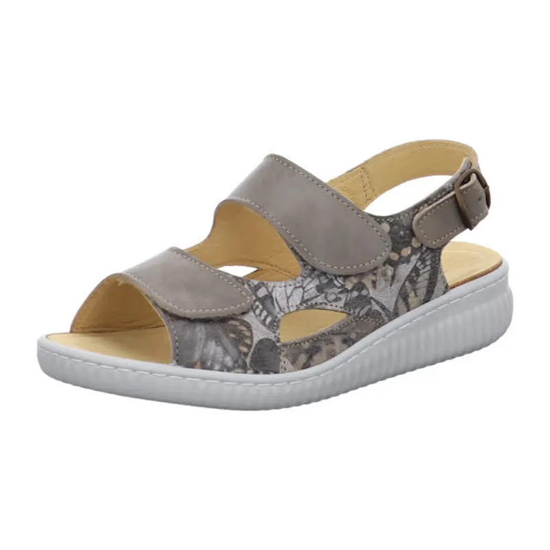 Longo Beq-Sandl-Wörishf-30 Damen Sandalen Sandaletten taupe/multi