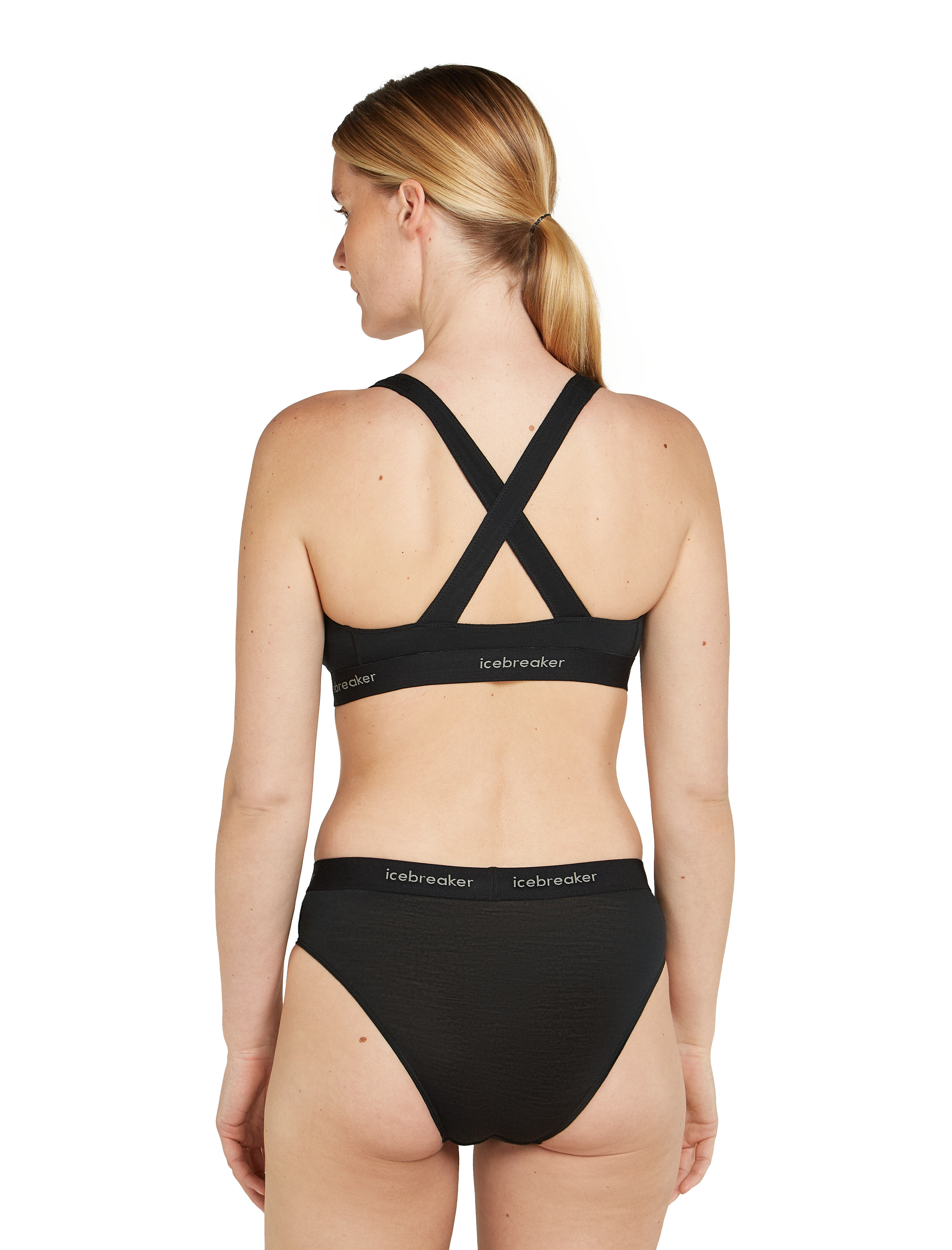 Icebreaker Merinomix 125 Cool-Lite™ Sprite Racerback-BH Damen schwarz