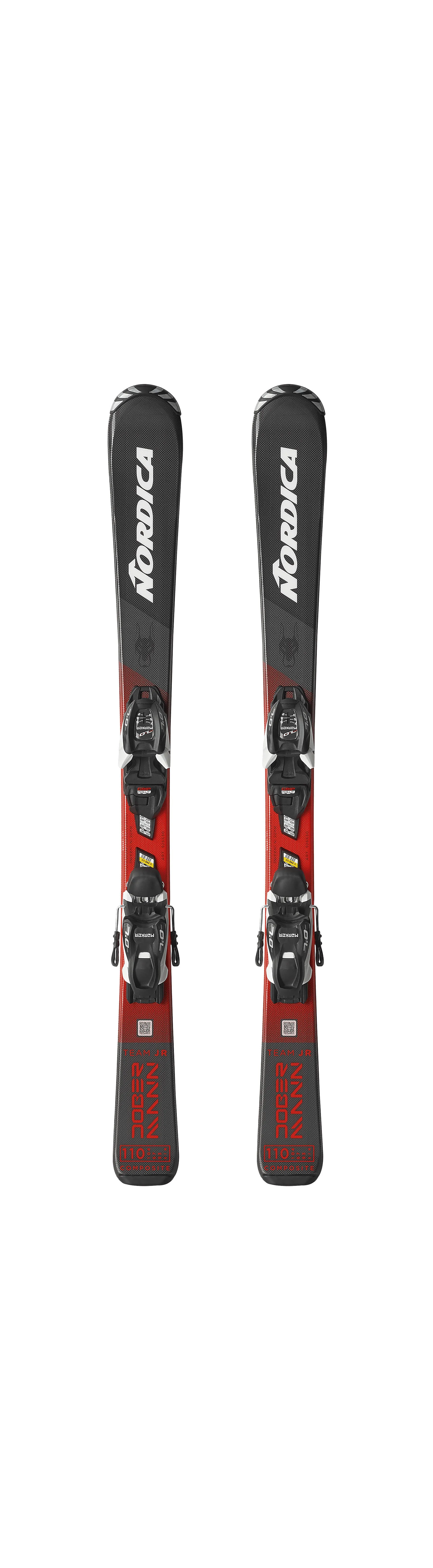 Nordica Team Jr. 2025/26 Kinder- & Jugendskiset inkl. Bindung schwarz/rot