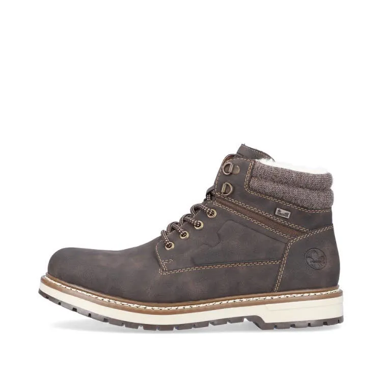 Rieker HWK Stiefel Herren Schnürstiefel Stiefelette braun