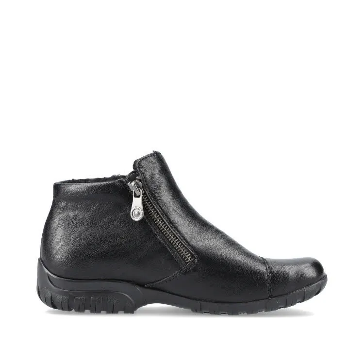 Rieker HWK Damen Stiefeletten Slipper gefüttert schwarz NEU