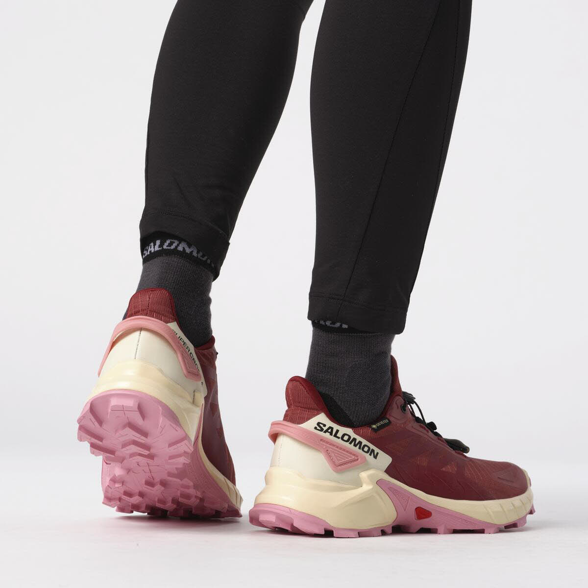Salomon Supercross 4 Gore-Tex Trailrunning-Schuhe Wasserdicht Bequem Damen Rot