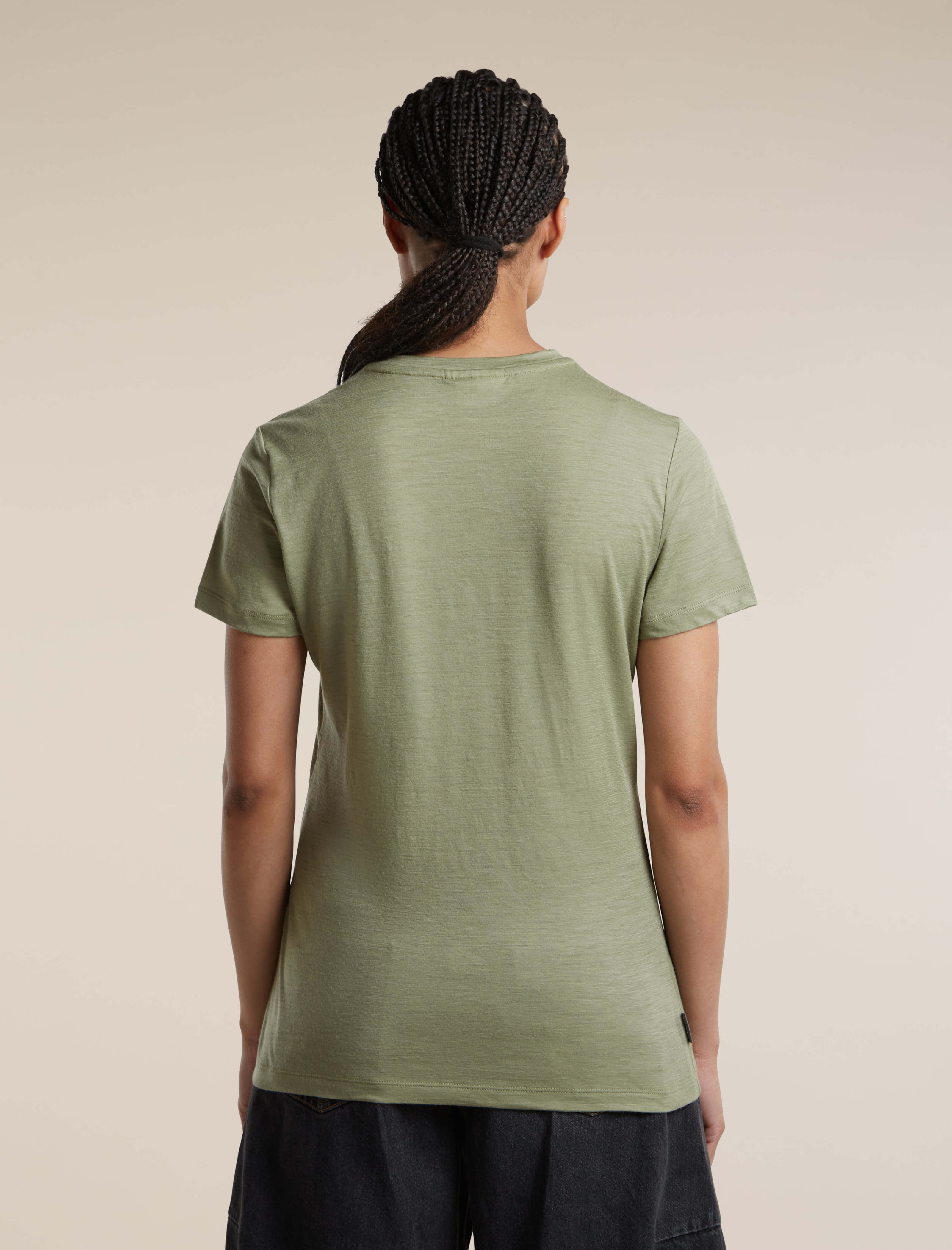 Icebreaker  Mer 150 Tech Lite SS Tee Peace Pas Damen Merinoshirt grün