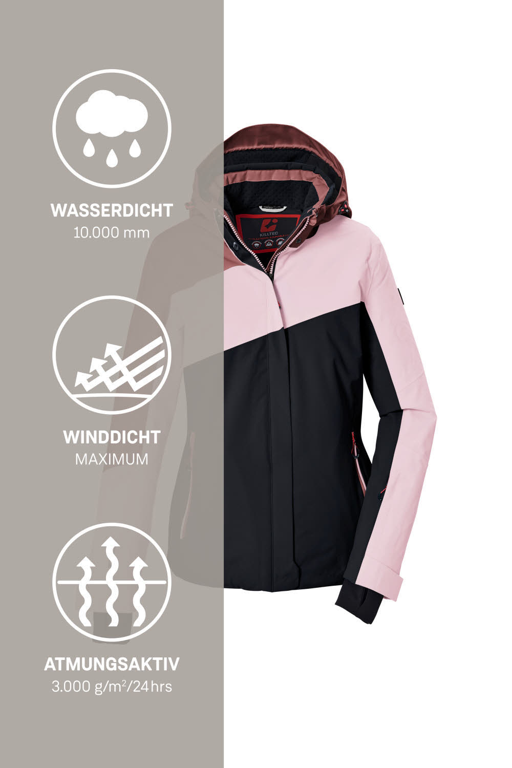 KILLTEC KSW 101 WMN SKI JCKT Damen Ski-/Snowboardjacke hellrosa
