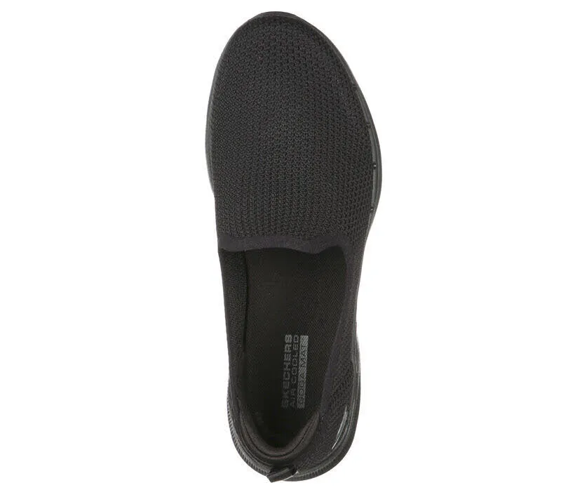 Skechers GO WALK 6 - CLEAR VIRTUE Damen Sneaker Low Slipper schwarz