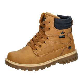 LICO Corner Stiefeletten Boots gefüttert Kinder Jungen beige/marine