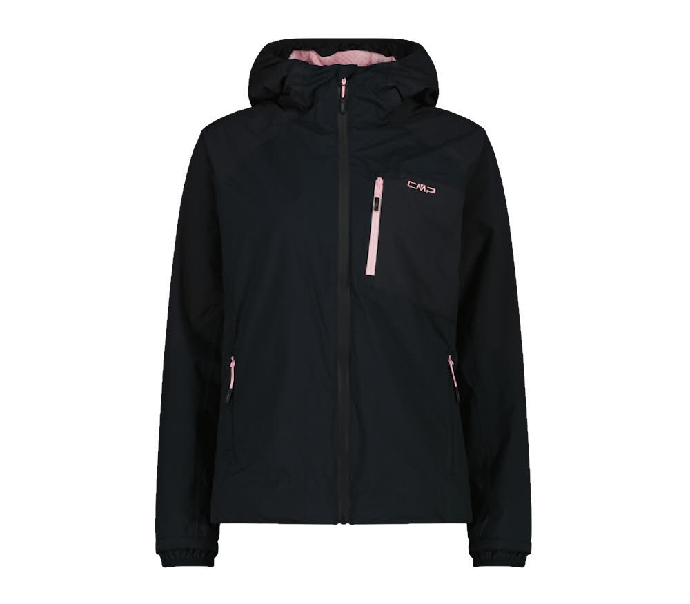 CMP WOMAN JACKET FIX HOOD Damen Kapuzenjacke Funktionsjacke schwarz