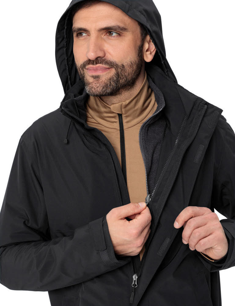VAUDE Rosemoor 3in1 Jacket Herren 3in1 Wanderjacke schwarz
