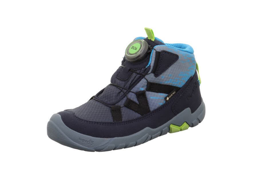 Superfit TRACE Kinder Sneaker High Outdoorstiefel blau/hellgrün