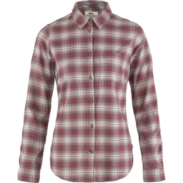 Fjällräven DA Övik Flannel Damen Hemd Langarm Freizeithemd Mesa Purple-Fog NEU