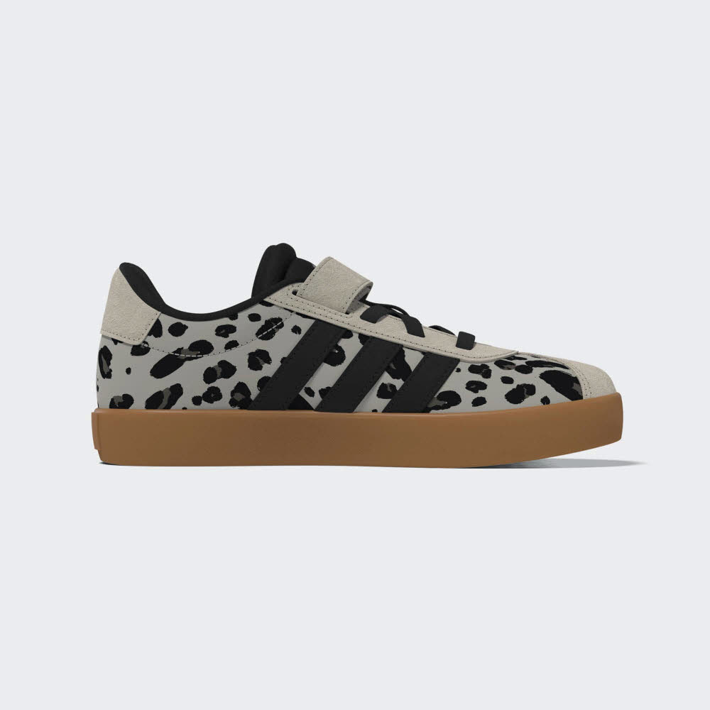 adidas VL COURT 3.0 EL C Mädchen Sneaker Freizeitschuhe beige/braun/leoprint