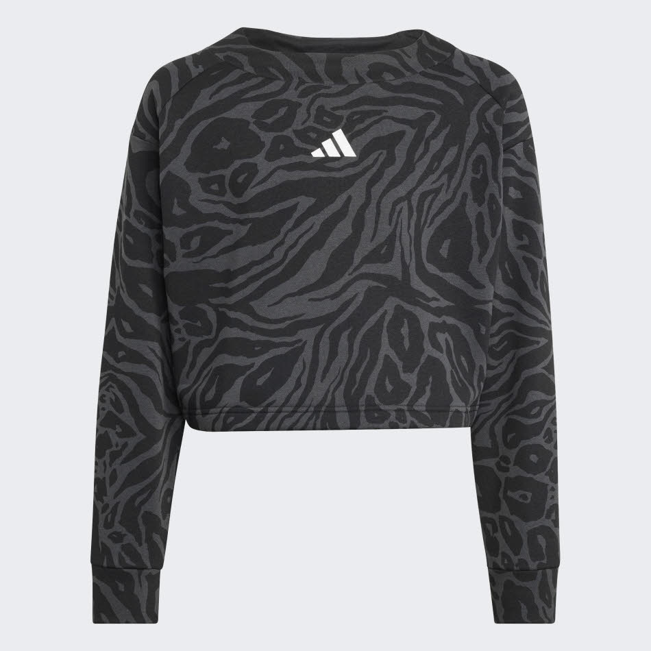 adidas Future Icons bauchfreies Mädchen Sweatshirt schwarz