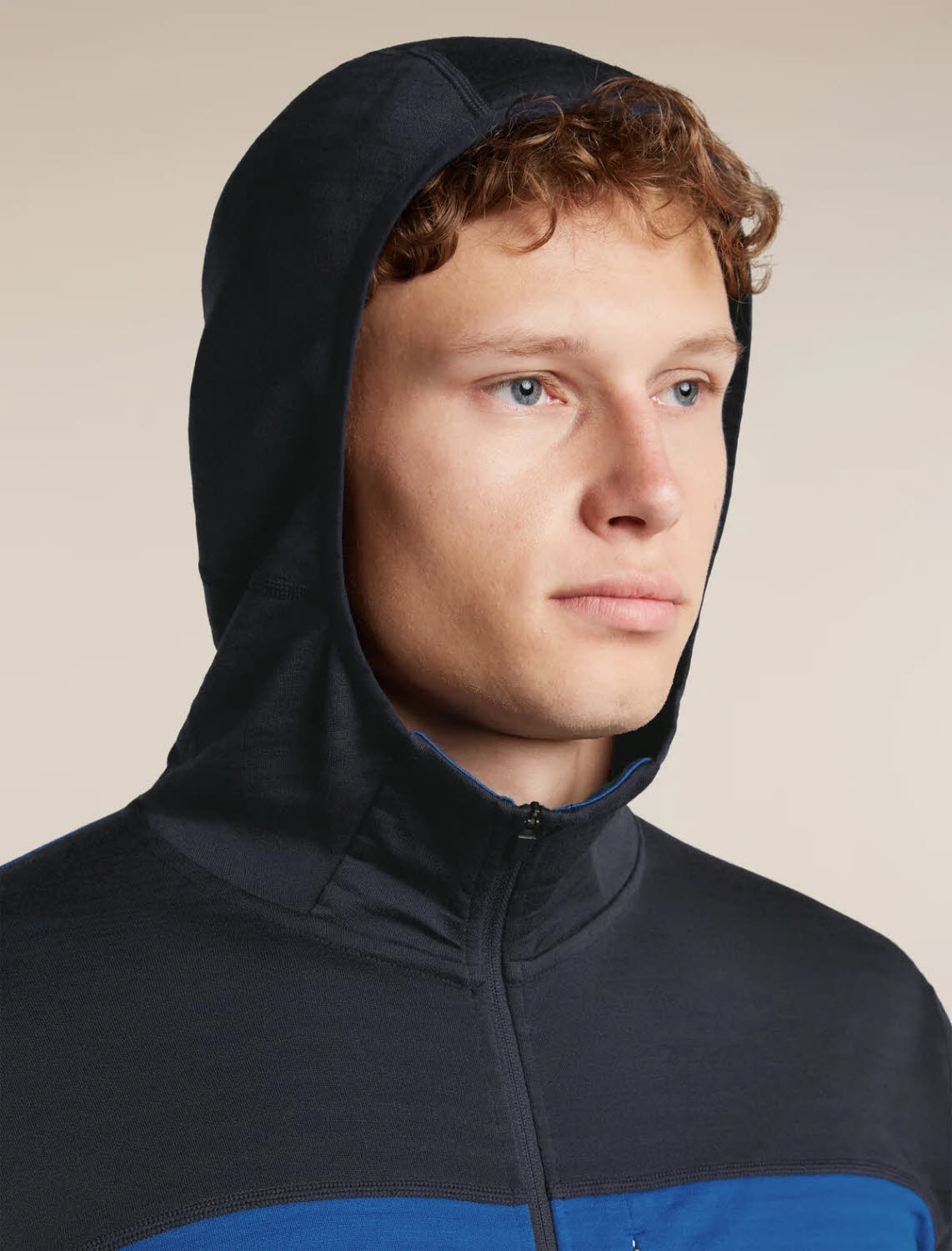 ICEBREAKER HE MER 300 RF DESCENT LS ZIP HOODY Herren Skirolli blau/midnight navy