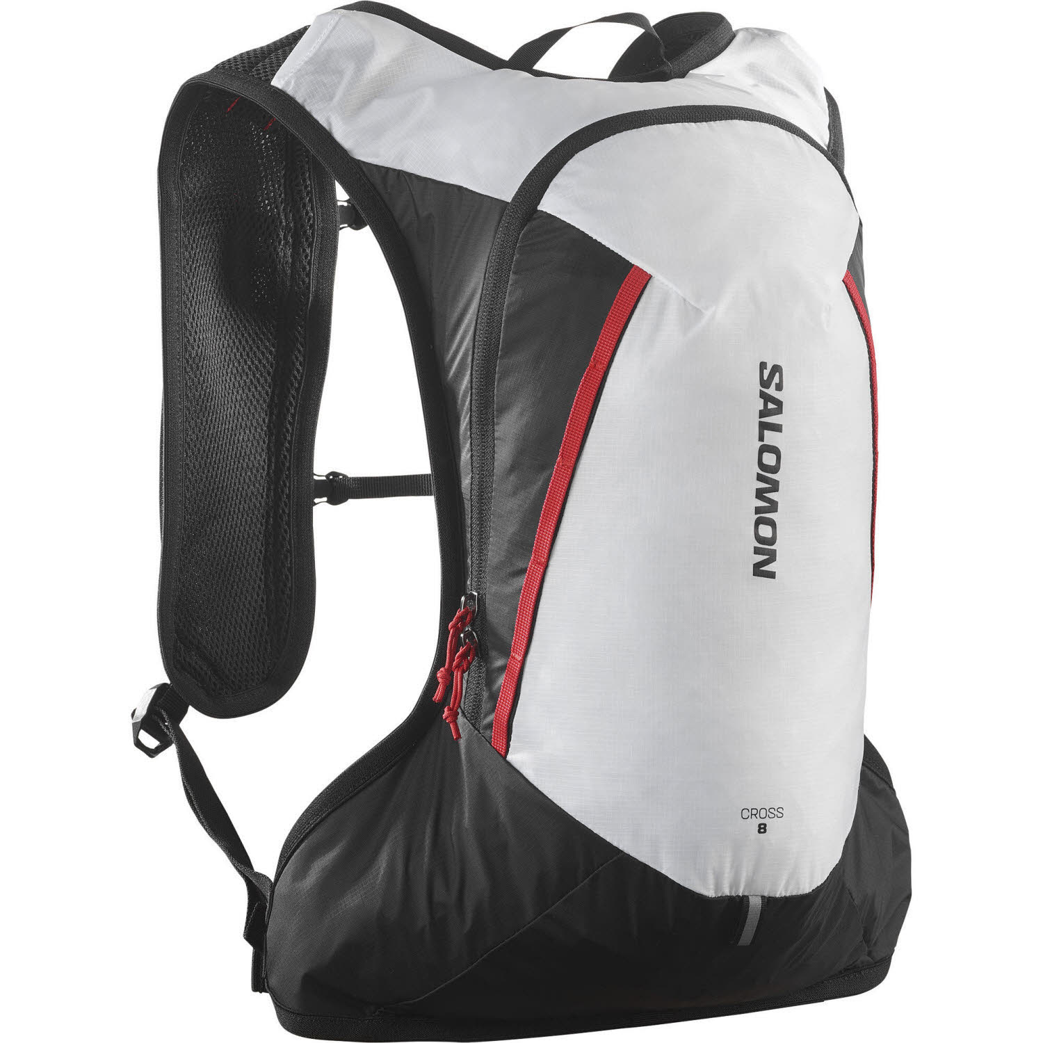 Salomon CROSS 8 Unisex Laufrucksack Trinkrucksack weiß/schwarz
