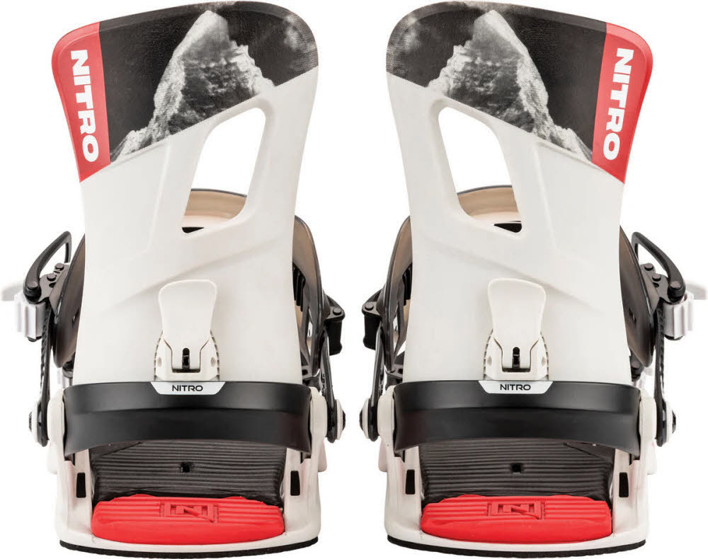 NITRO Rambler Unisex Snowboard-Bindung weiß/rot