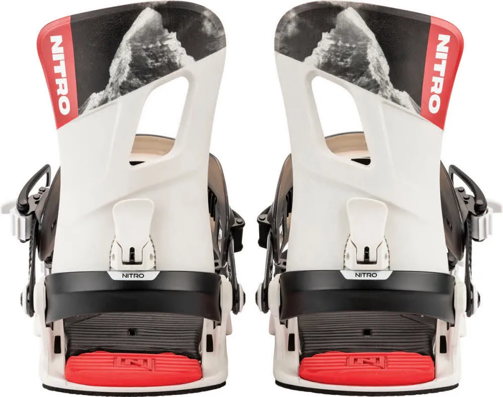 NITRO Rambler Unisex Snowboard-Bindung weiß/rot