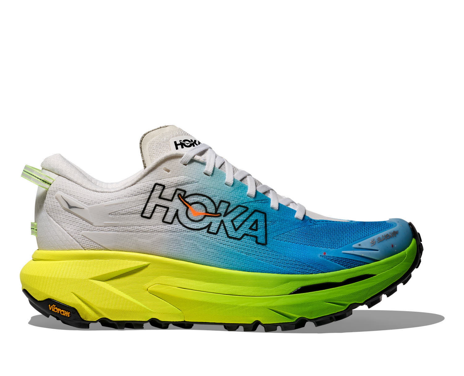 Hoka Mafate 5 Herren Trailrunningschuhe Laufschuhe blau/weiß/gelb