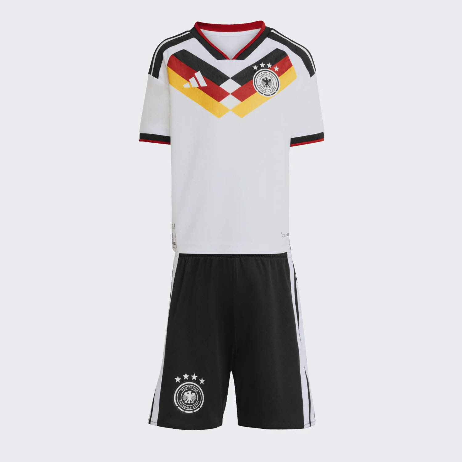 adidas DFB Jersey+Shorts Set Kleinkinder Replica WM 2026 weiß/schwarz