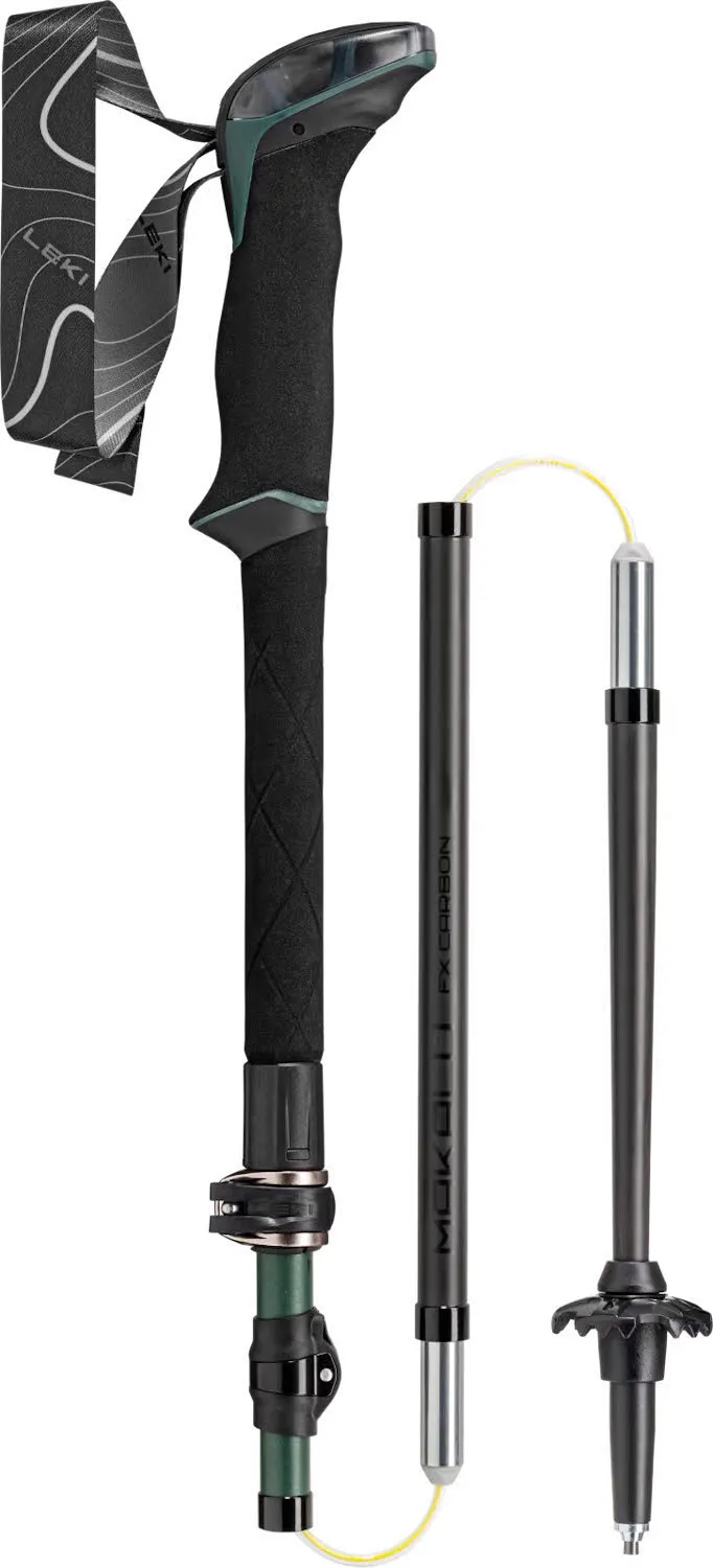 Leki Makalu FX Carbon Unisex Wanderstöcke Trekkingstöcke Faltstöcke grau/grün