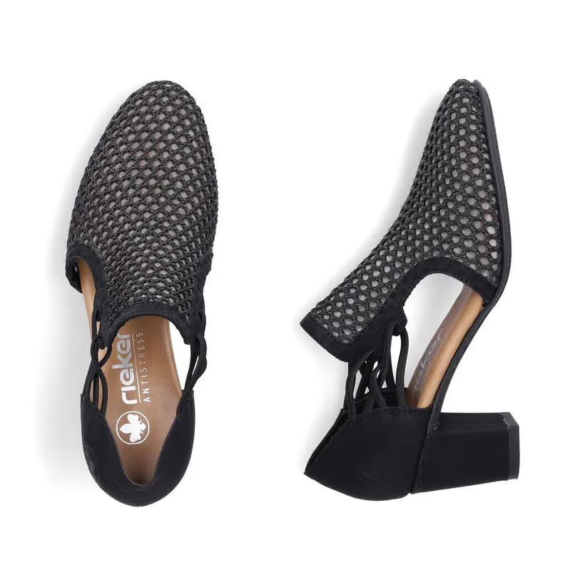 Rieker FSK Damen Pumps Slingpumps schwarz