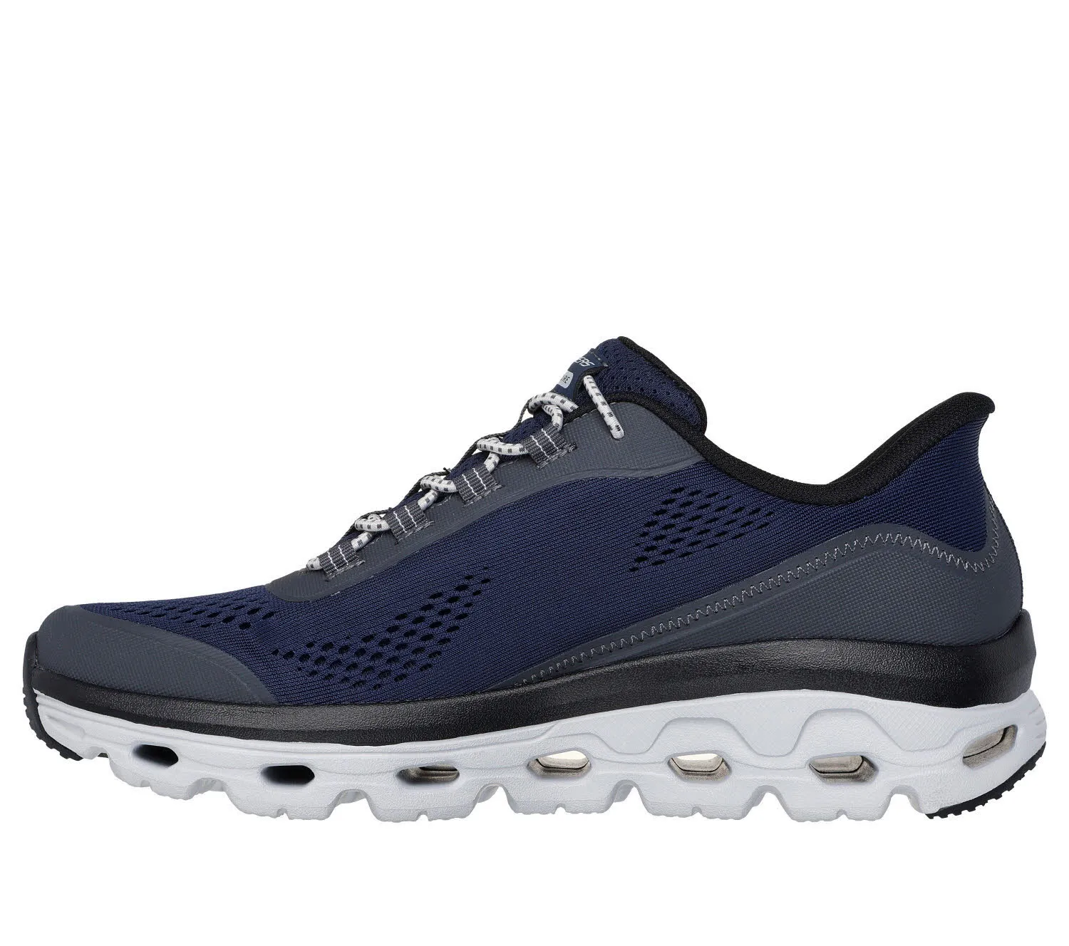 Skechers GLIDE-STEP SOLE - GLOVER PEAK Herren Sneaker Low Schnürschuhe Slipper navy