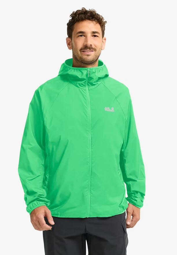 Jack Wolfskin Prelight Aero Jkt Herren Windbreaker Jacke mit Kapuze grün