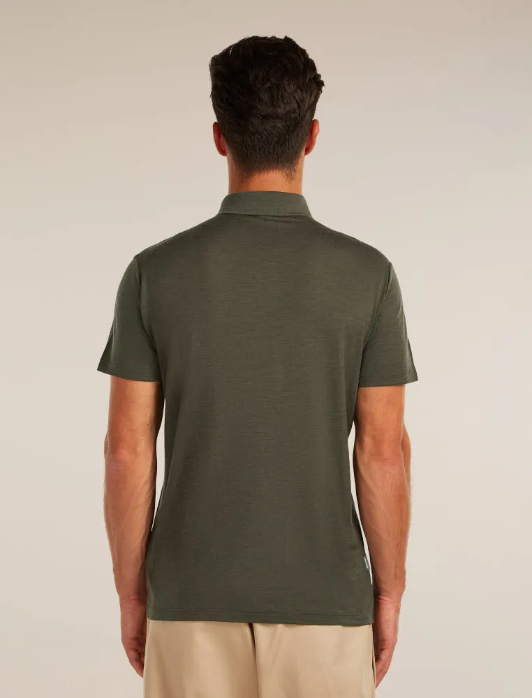 Icebreaker Merino 150 Tech Lite SS Herren Poloshirt dunkelgrün