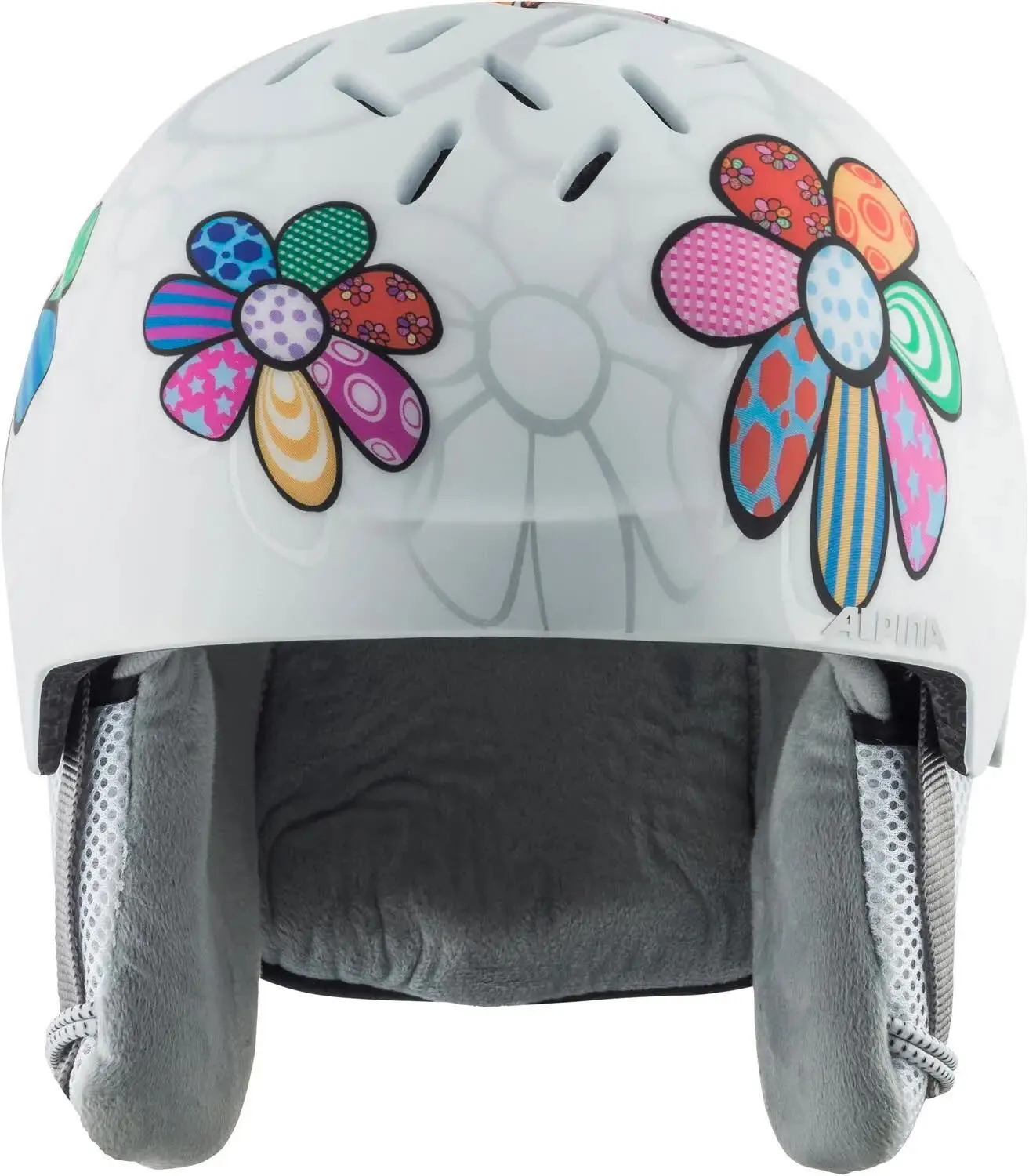 Alpina PIZI Mädchen Skihelm Snowboardhelm patchwork-flower matt