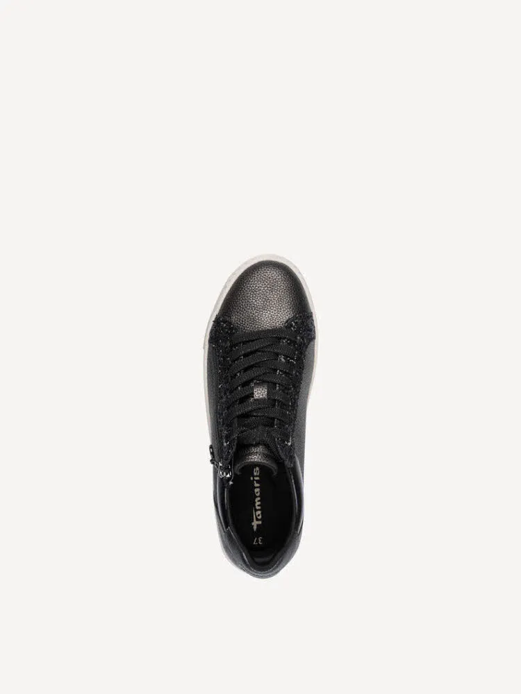 Tamaris Women Lace-up Damen Sneaker Low modisch pewter comb