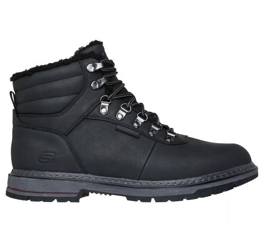 Skechers CORADO - MEMPHIS Herren Schnürstiefel wasserdicht schwarz