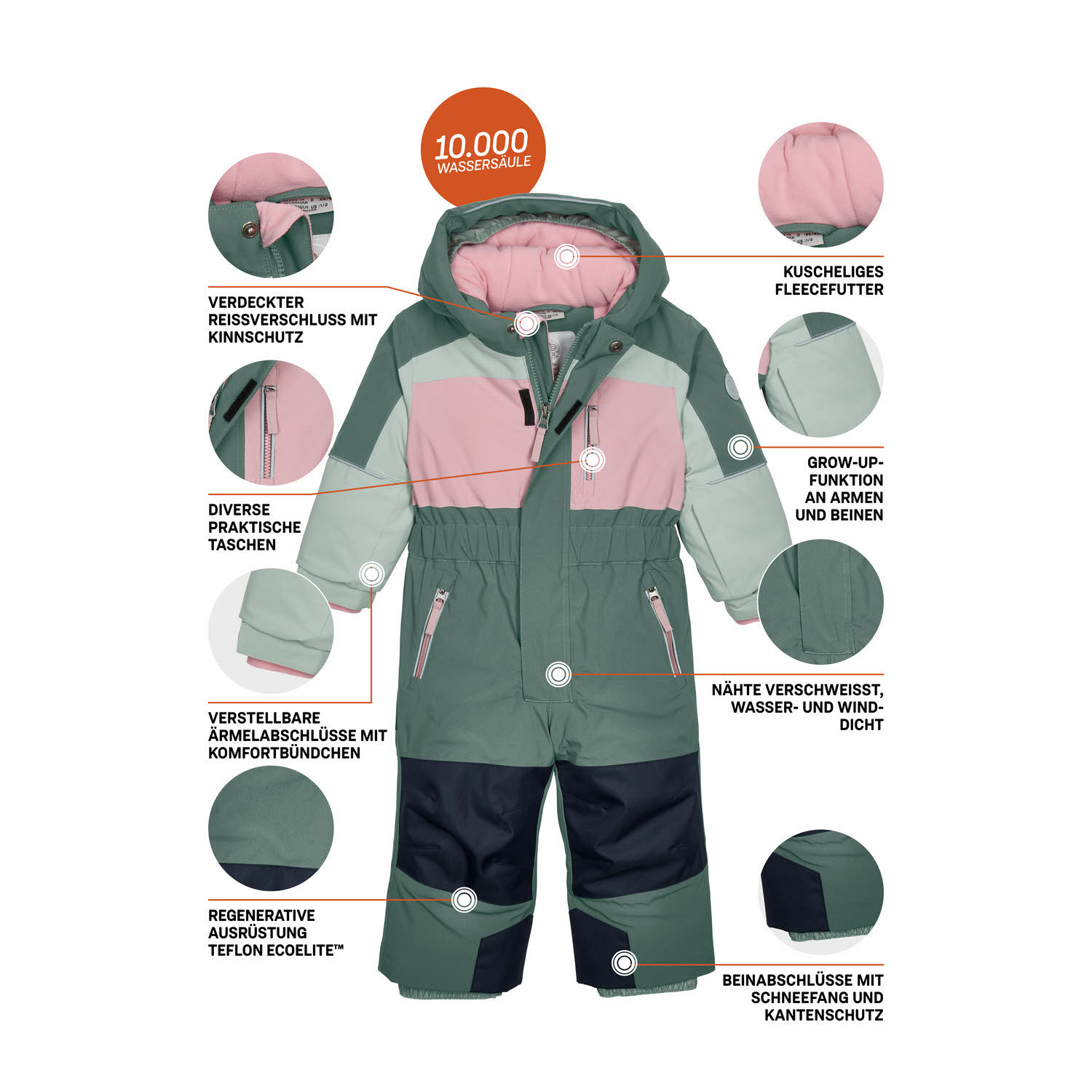 Killtec FISW 31 MNS ONPC Kinder Schneeoverall Schneeanzug waldgrün