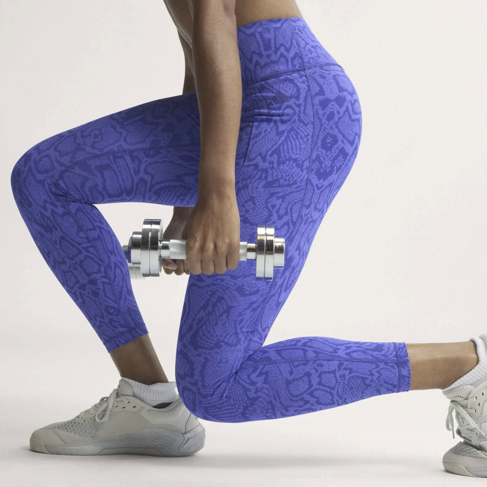 adidas OPTIME PRIMELIFT SNAKE Damen Leggins 7/8 purpur/Schlangen-print