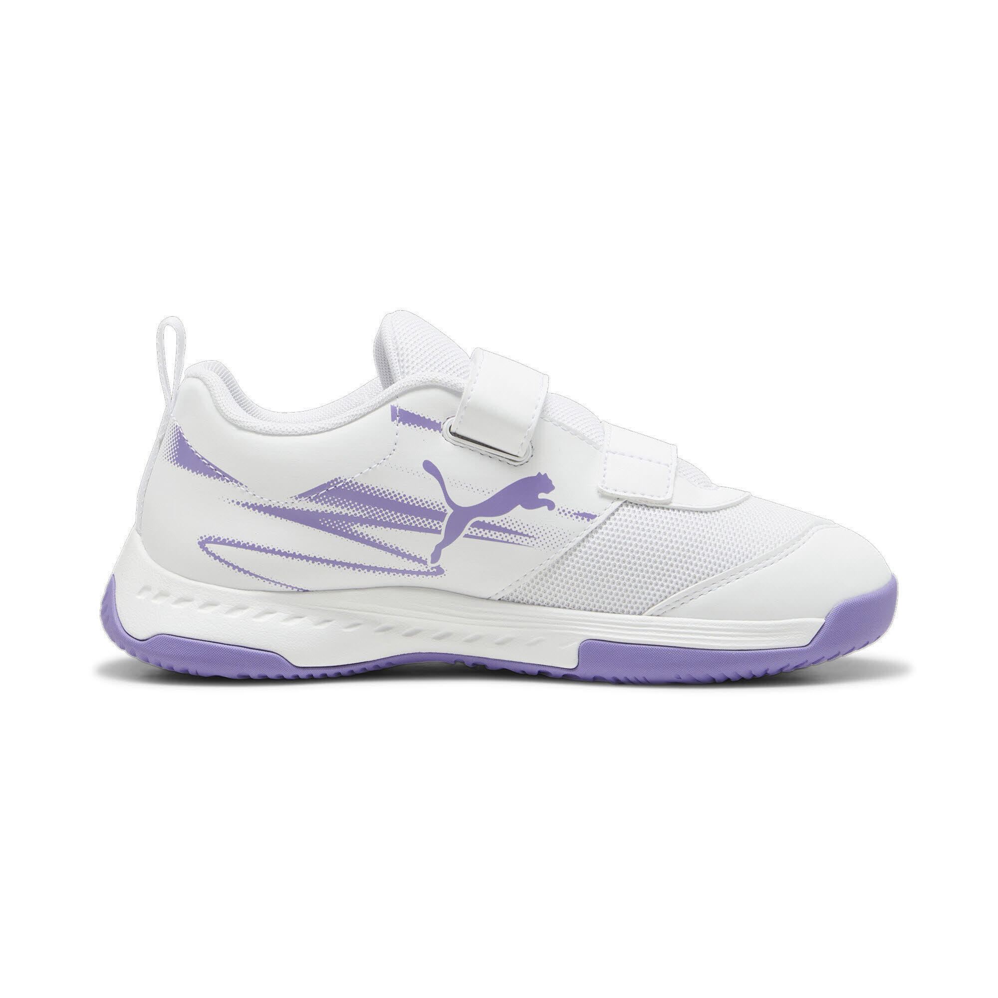 Puma Varion II V Jr Hallensportschuhe Teenager Mädchen weiß lila
