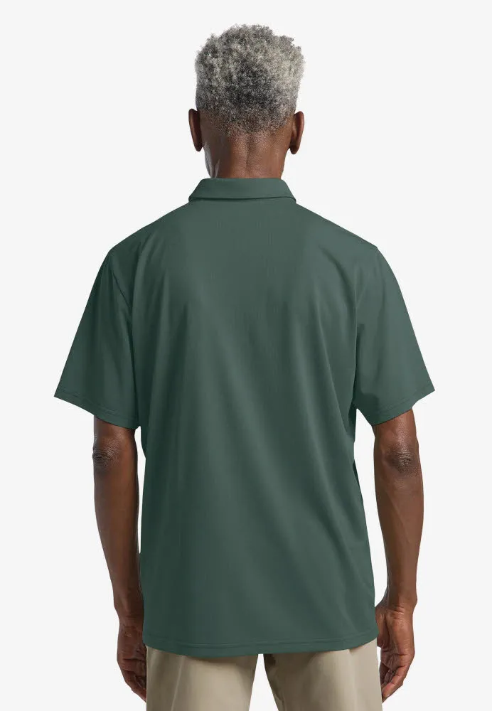 Jack Wolfskin DELGAMI POLO Herren Poloshirt Funktionspolo dunkelgrün
