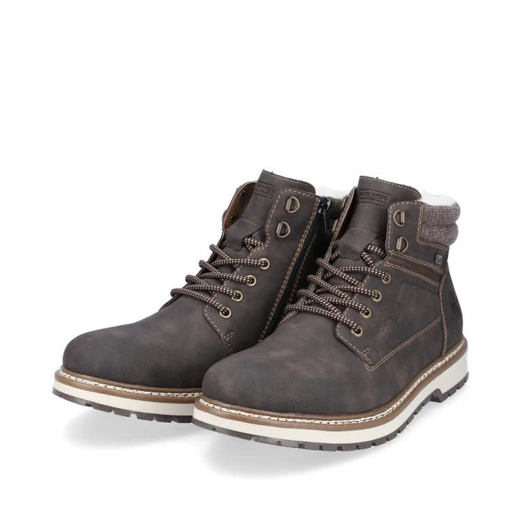 Rieker HWK Stiefel Herren Schnürstiefel Stiefelette braun