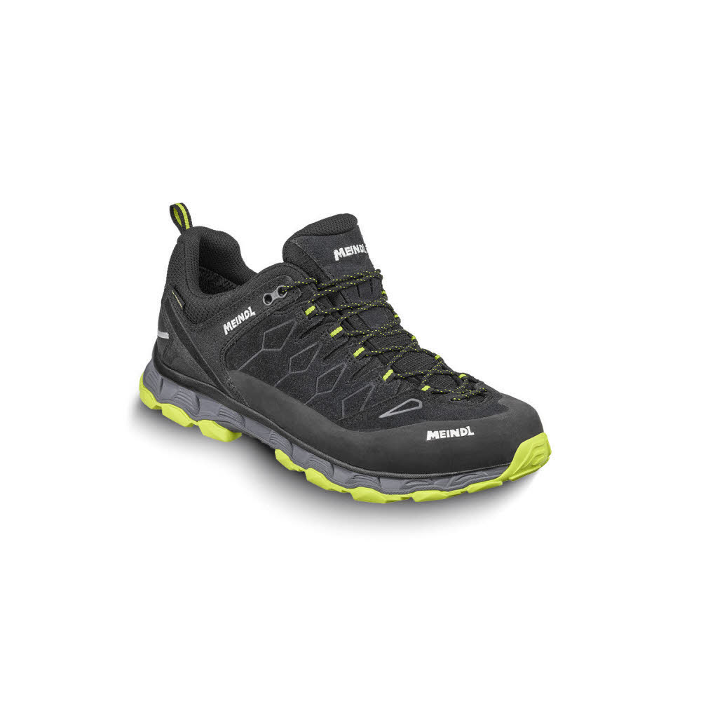 Meindl Lite Trail GTX Herren Wanderschuhe Trekkingschuhe Low schwarz/lemon