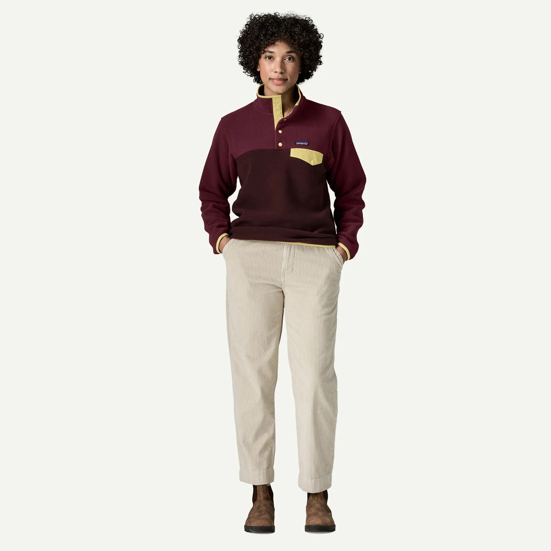 Patagonia LW Synch Snap-T P/O Damen Fleece Pullover braun