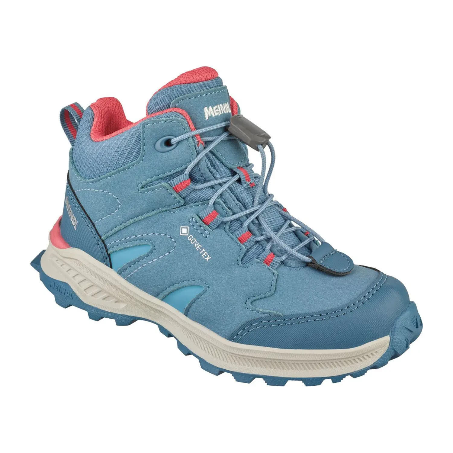 MeindlKivo Mid GTX Kinder Wander- und Bergschuhe blau/ rosa Mädchen
