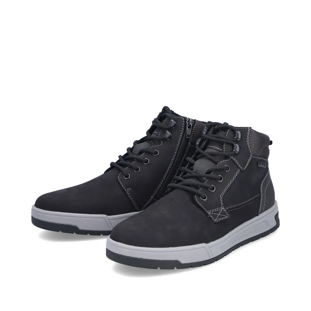 Rieker Schnürstiefel Herren Freizeitstiefel Stiefelette gefüttert schwarz