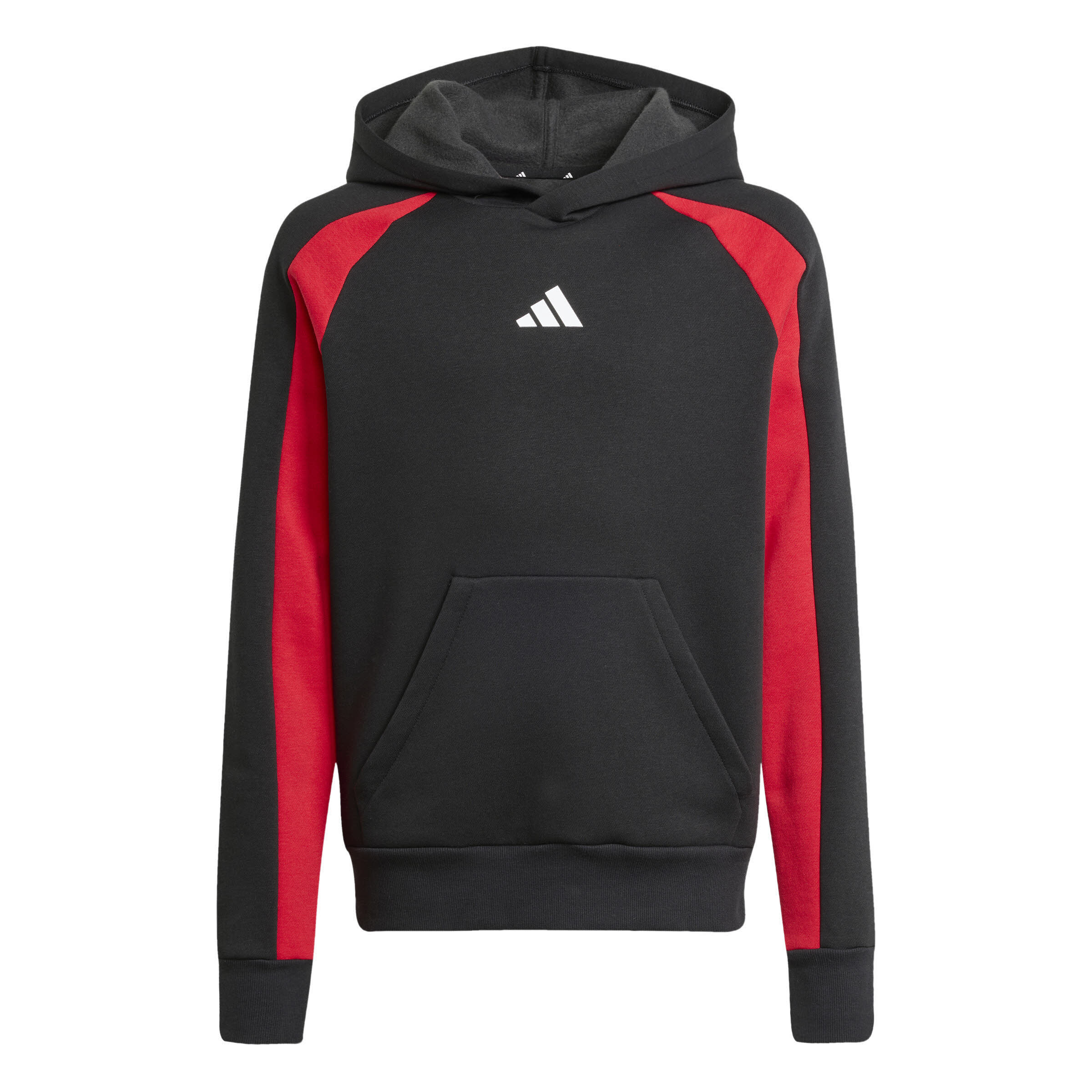 adidas Seasonal Essentials Colorblock Kinder Hoodie schwarz/rot