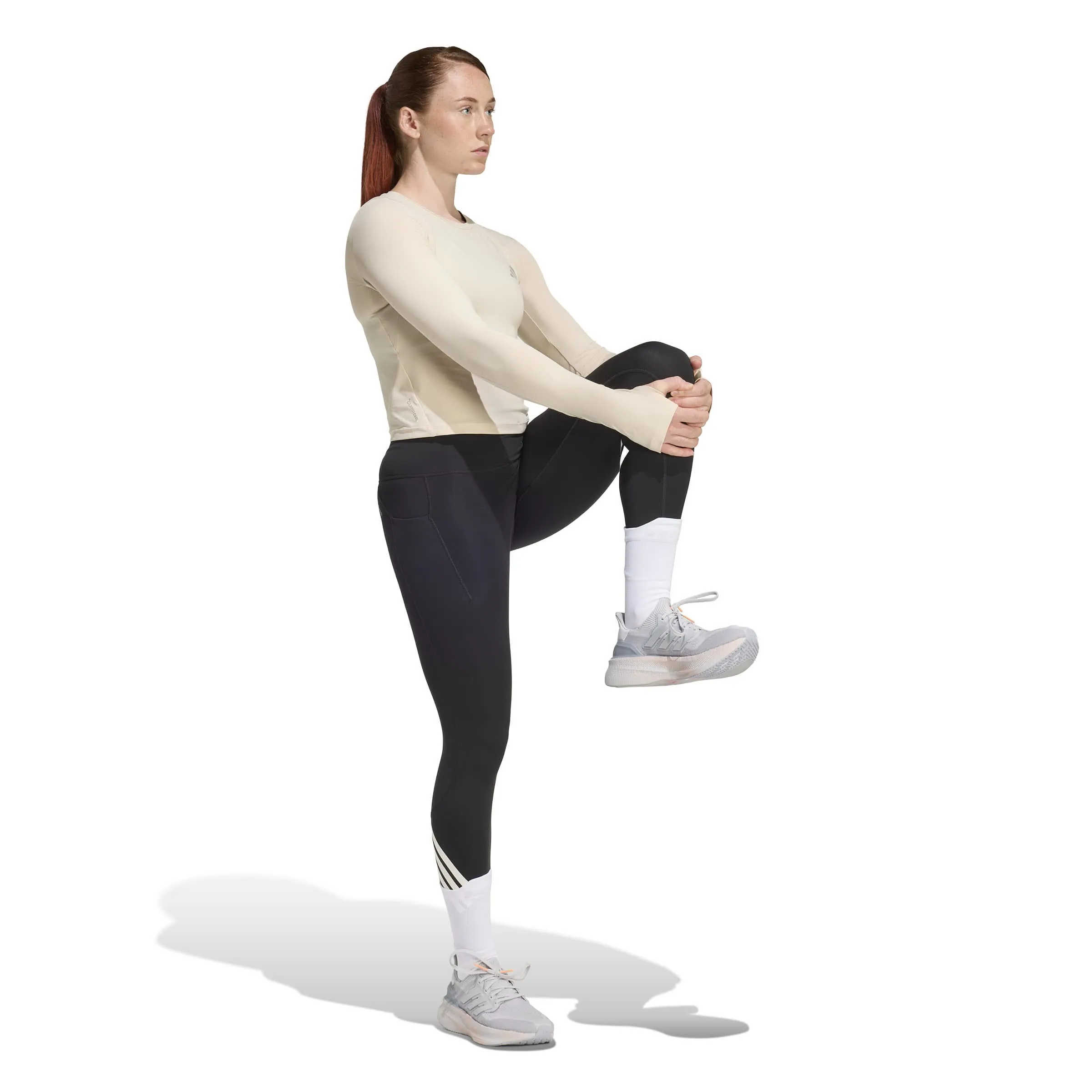 adidas aAdi365 3S 1/1 L Damen Laufhose Leggings schwarz