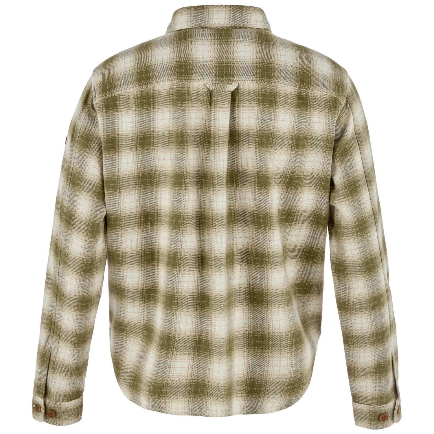 Fjällräven Övik Boxy Flannel Shirt Damen Wanderbluse Flanellhemd grün